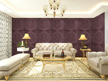 3D Decoratieve Muur die van het Behang Milieuvriendelijke Leer 3D Chinese Stijl van Muurtegels Commissie