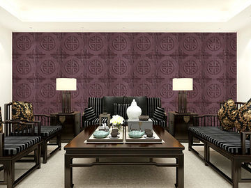 3D Decoratieve Muur die van het Behang Milieuvriendelijke Leer 3D Chinese Stijl van Muurtegels Commissie
