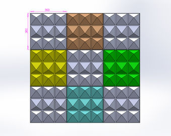Multi de Comités van de het Decor 3D Muur van de Kleuren Acrylmuur Decoratief Vochtbestendig en Milieuvriendelijk Behang