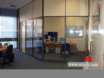 Modulaire Office partities met beroemde Aluminium, Frosted / getemperd glas, Stud muren