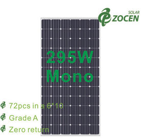 295W aangemaakte Glas Monocrystalline Zonnepanelen met Anti - Weerspiegelende Deklaag